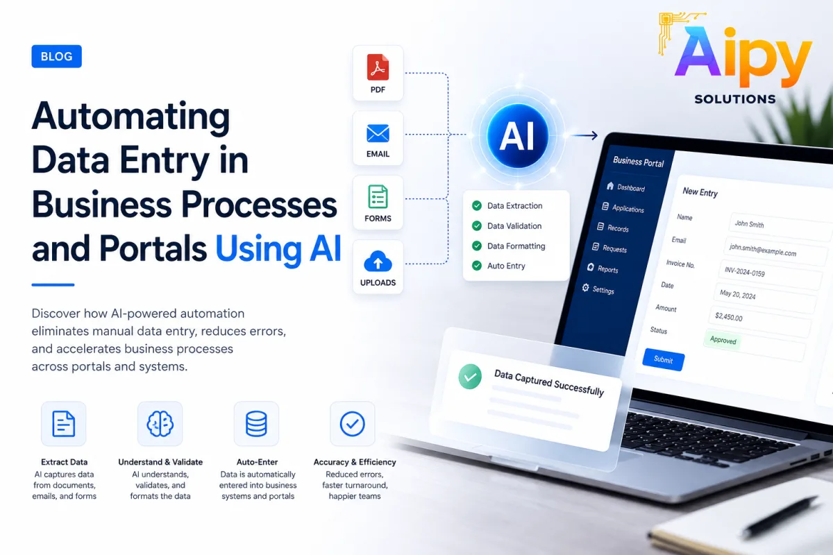 Automating Data Entry in Business Processes and Portals Using AI